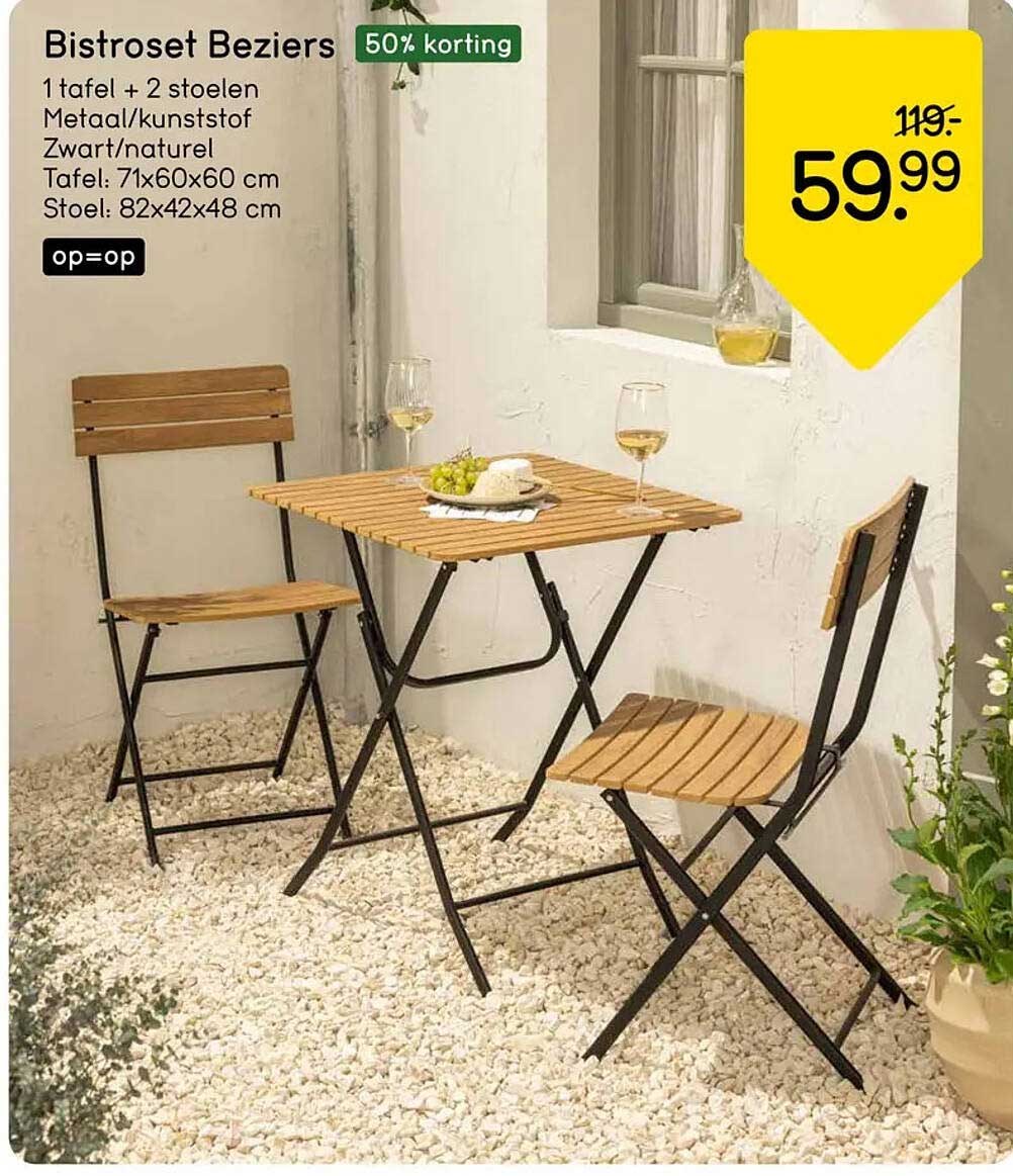 Bistroset Beziers 50% korting