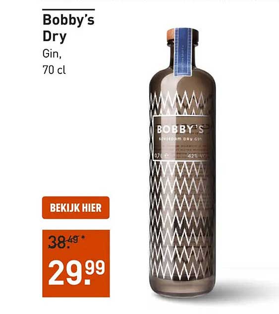 Bobby's Dry Gin, 70 cl