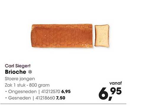 Carl Siegert Brioche Stoere jongen Zak 1 stuk - 800 gram