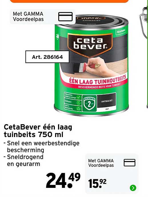 CetaBever één laag tuinbeits 750 ml