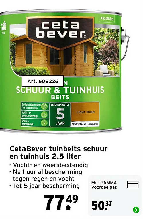 CetaBever tuinbeits schuur en tuinhuis 2.5 liter