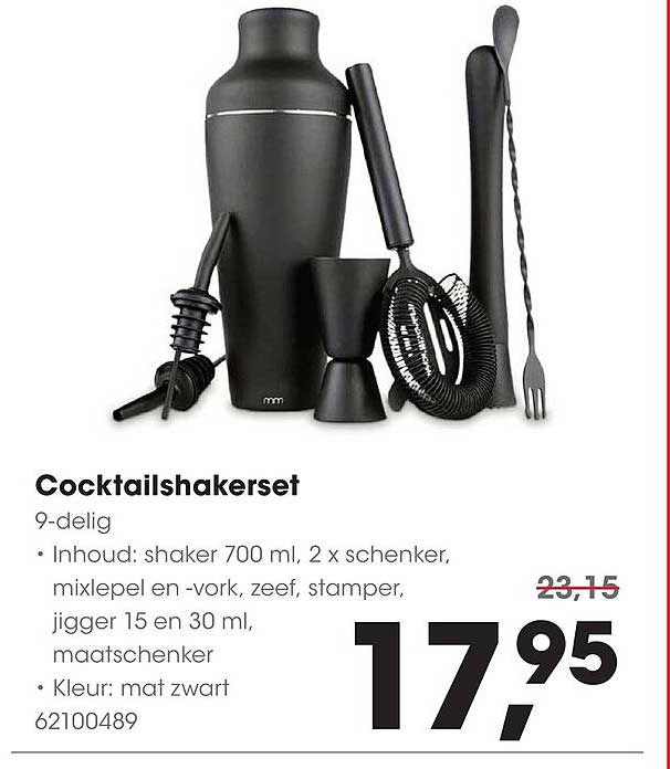 Cocktailshakerset 9-delig