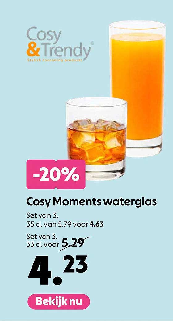 Cosy Moments waterglas -20%