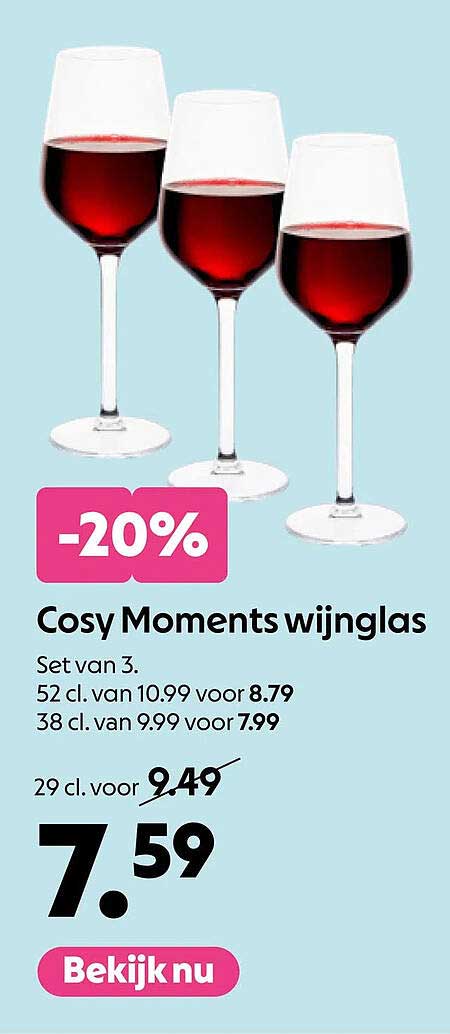 Cosy Moments wijnglas -20%