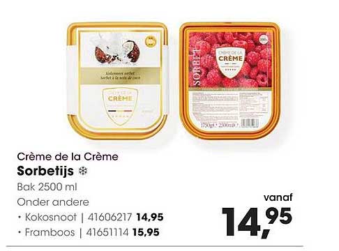 Crème de la Crème Sorbetijs