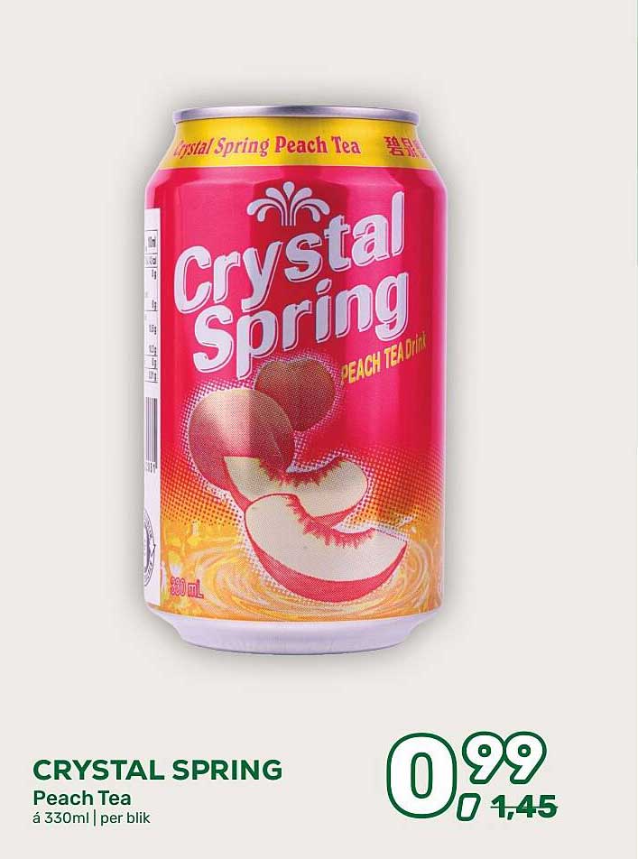CRYSTAL SPRING Peach Tea à 330ml | per blik