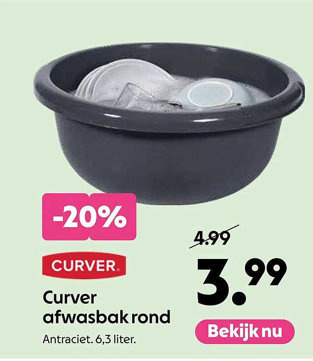 Curver afwasbak rond -20%