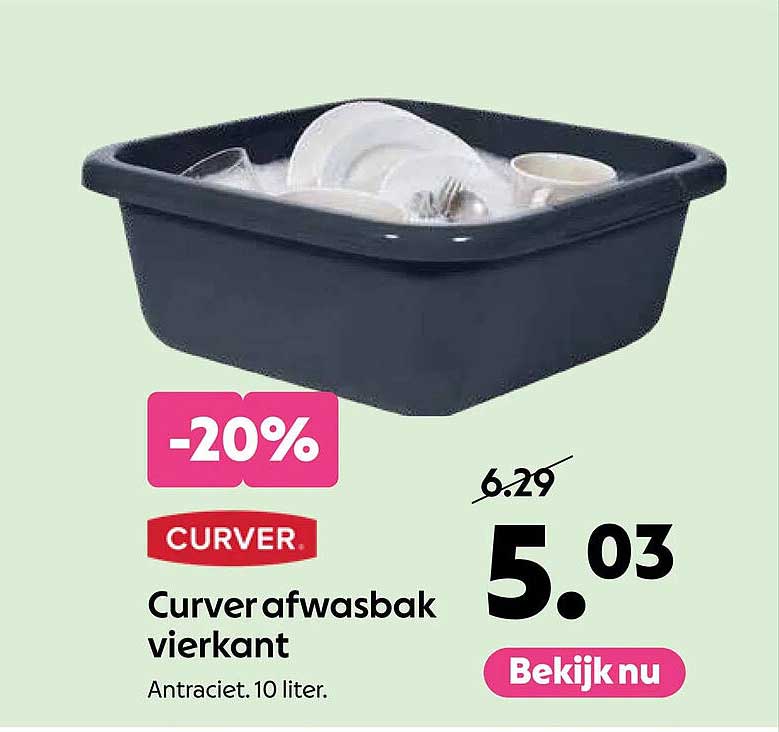Curver afwastebak vierkant
