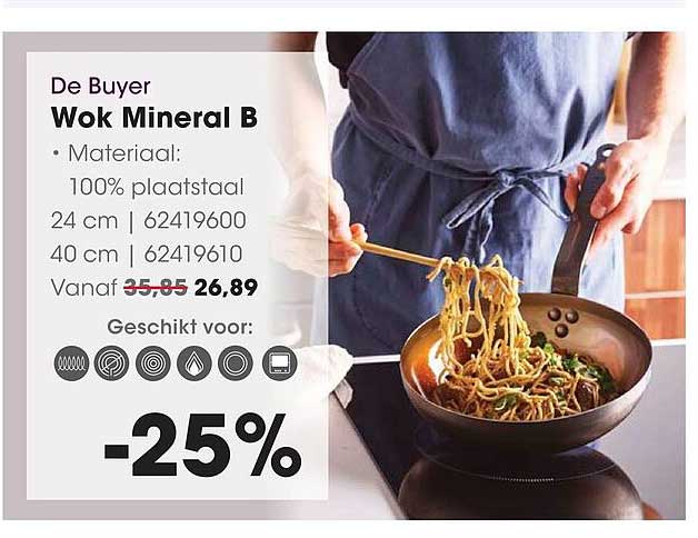 De Buyer Wok Mineral B -25%