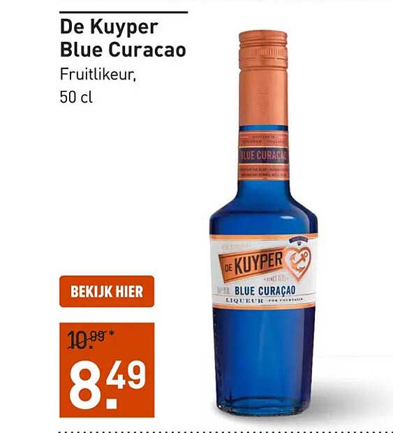 De Kuyper Blue Curacao Fruitlikeur, 50 cl