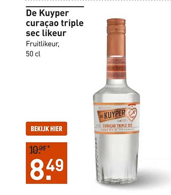 De Kuyper curaçao triple sec likeur