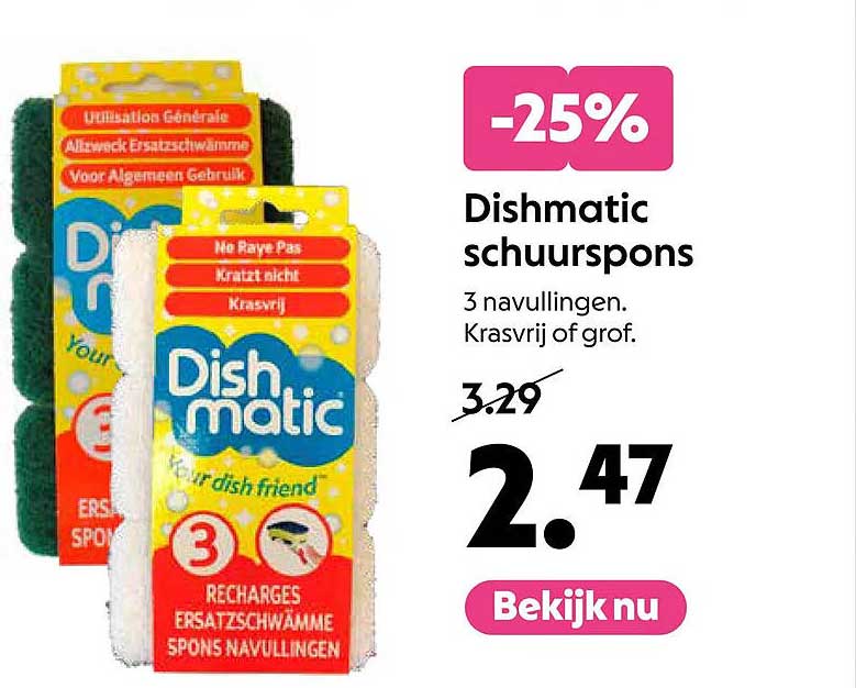 Dishmatic schuurspons