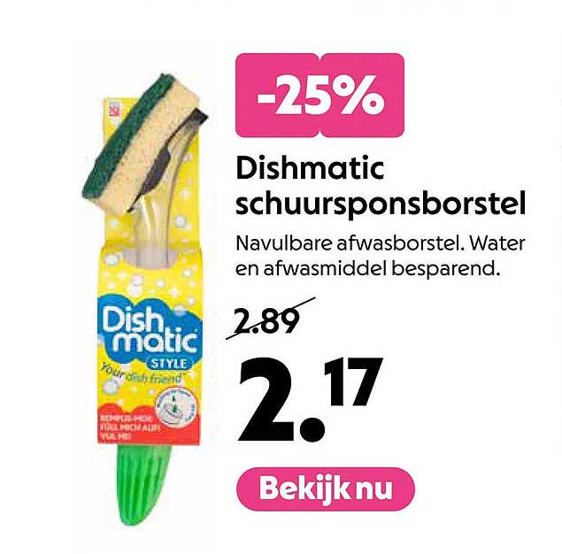 Dishmatic schuursponsborstel