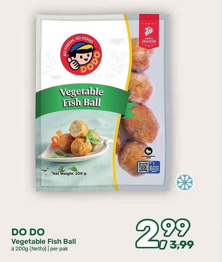 DO DO Vegetable Fish Ball à 200g (Netto) | per pak