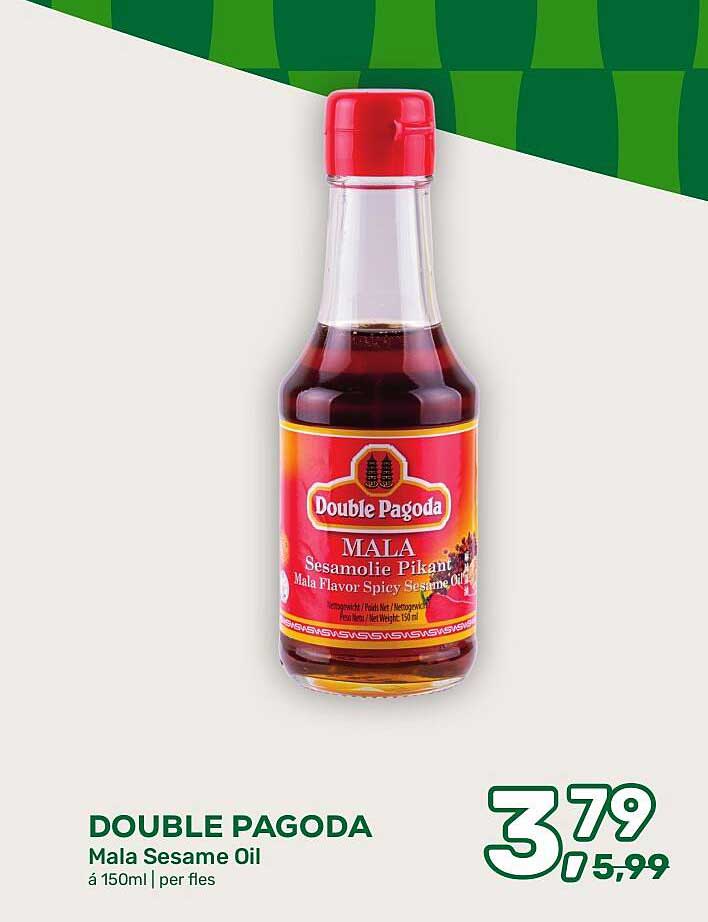 DOUBLE PAGODA Mala Sesame Oil á 150ml | per fles