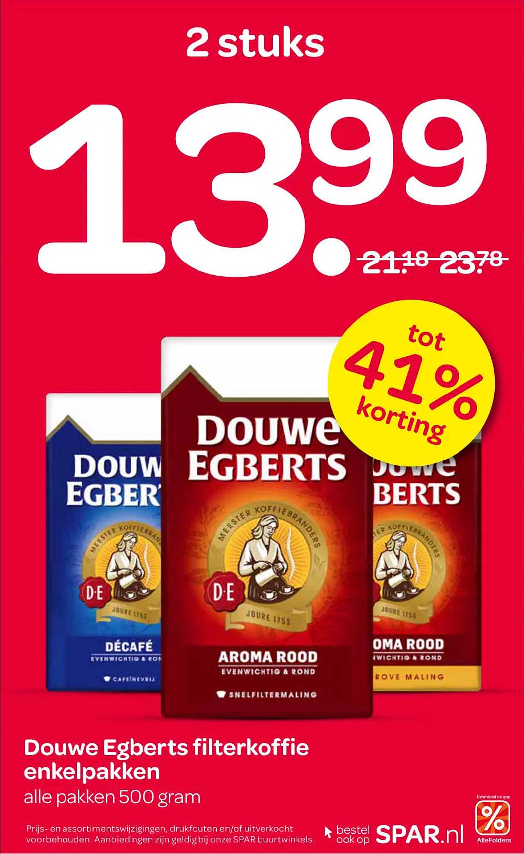 Douwe Egberts filterkoffie enkelpakken