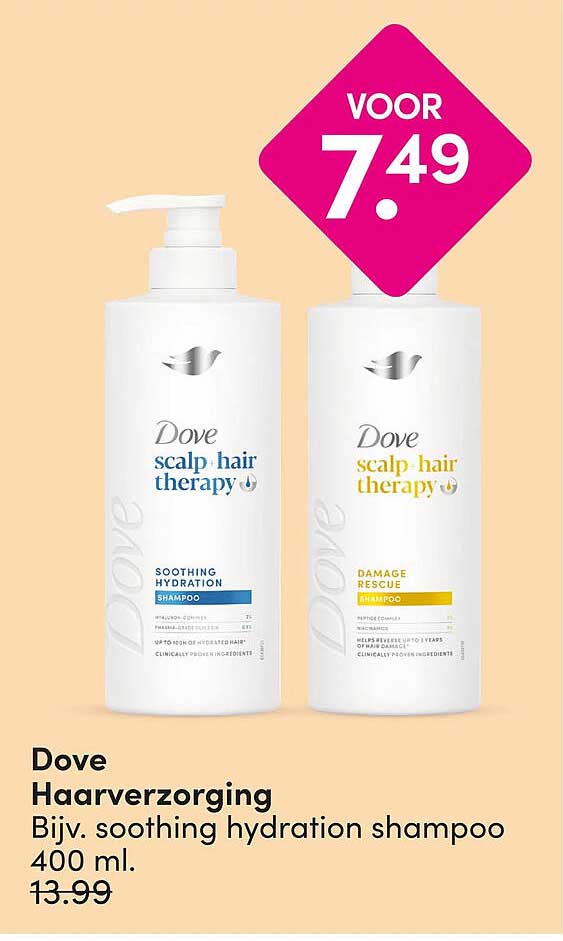 Dove Haarverzorging Bijv. soothing hydration shampoo 400 ml.