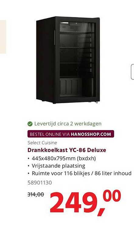 Drankkoelkast YC-86 Deluxe