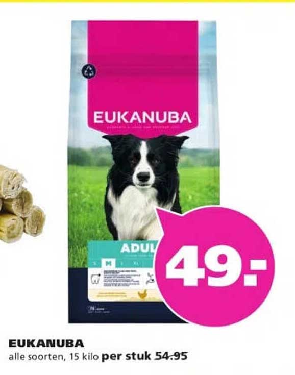 Eukanuba alle soorten, 15 kilo per stuk