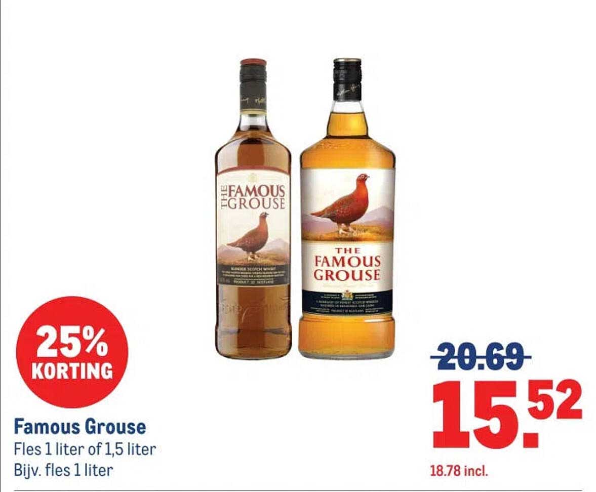 Famous Grouse 25% KORTING