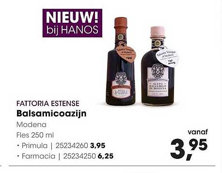 Fattoria Estense Balsamicoazijn Modena Fles 250 ml
