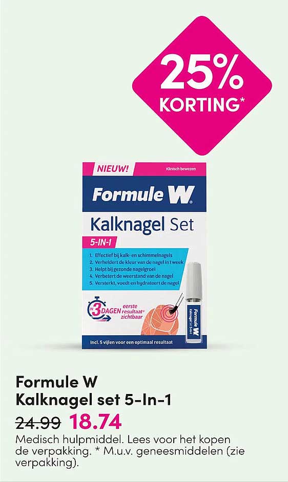 Formule W Kalknagel set 5-In-1 25% KORTING*