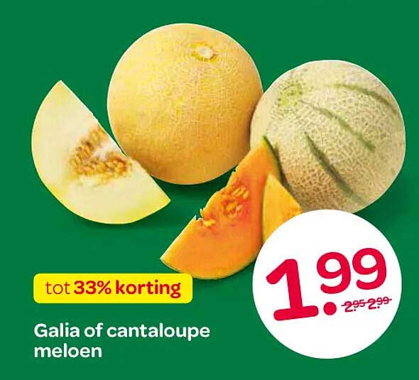 Galia of cantaloupe meloen tot 33% korting