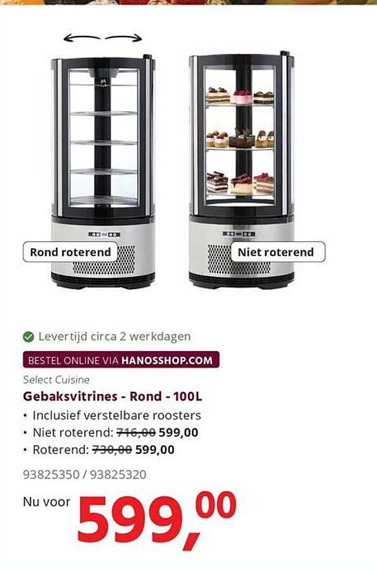 Gebabksvitrines - Rond - 100L