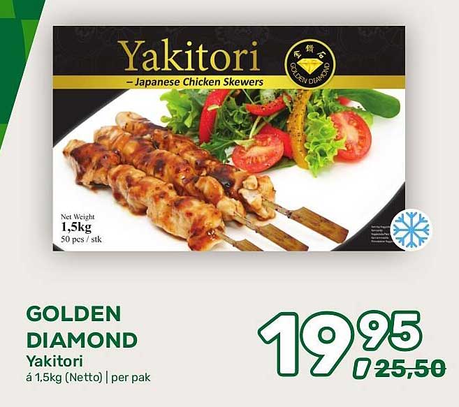 GOLDEN DIAMOND Yakitori á 1,5kg (Netto) | per pak