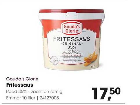 Gouda's Glorie Fritessaus Rood 35% - zacht en romig