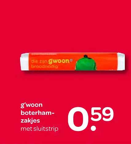 g'woon boterham-zakjes met sluitstrip