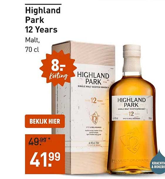 Highland Park 12 Years Malt, 70 cl