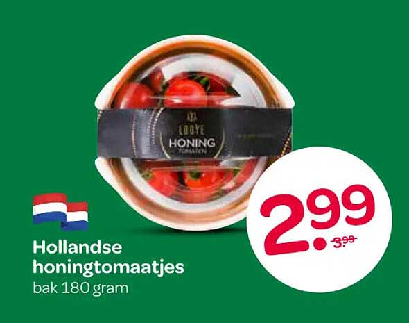 Hollandse honingtomaatjes bak 180 gram