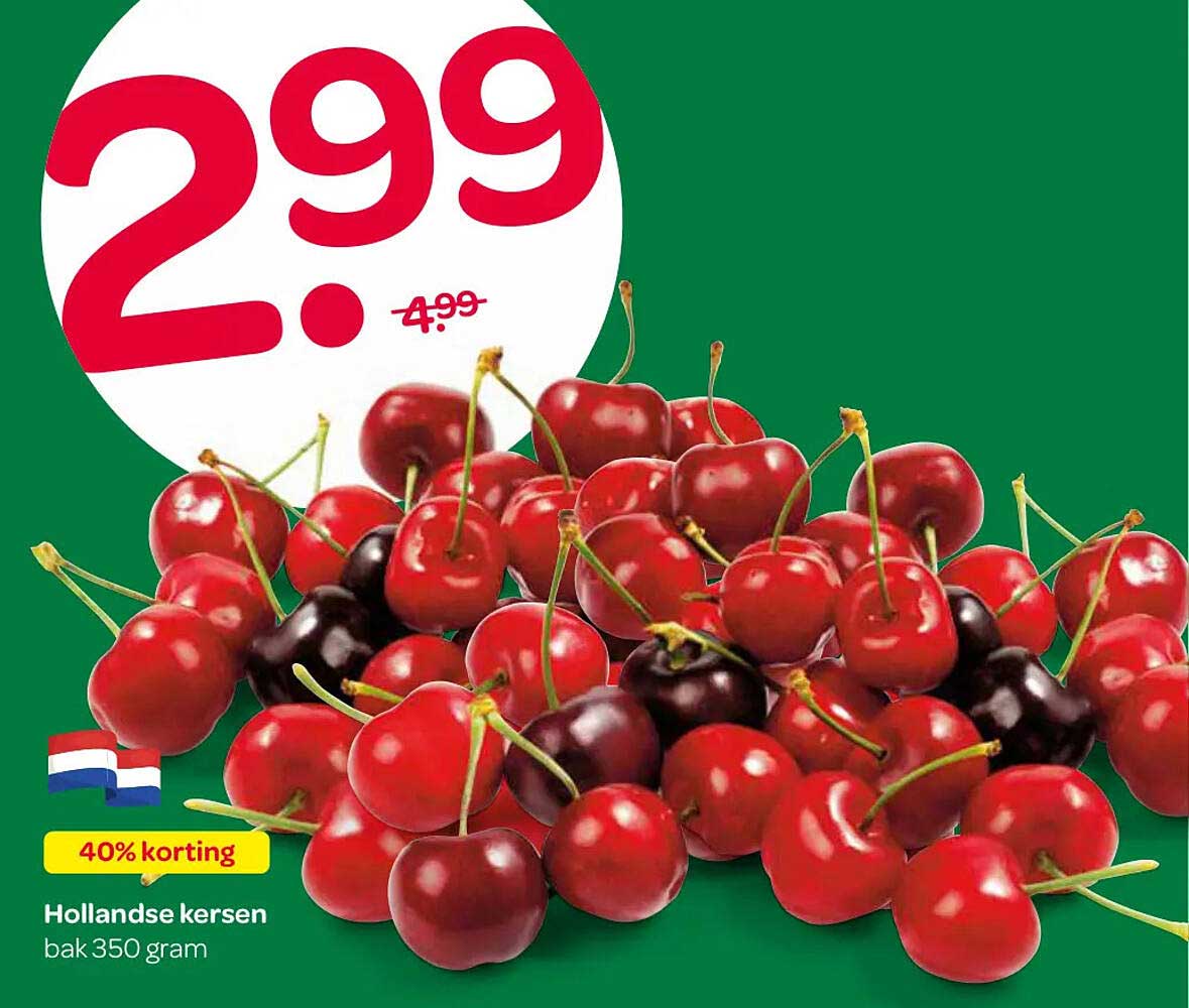 Hollandse kersen bak 350 gram 40% korting