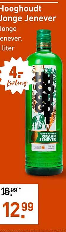 Hooghoudt Jonge Jenever 4,- korting
