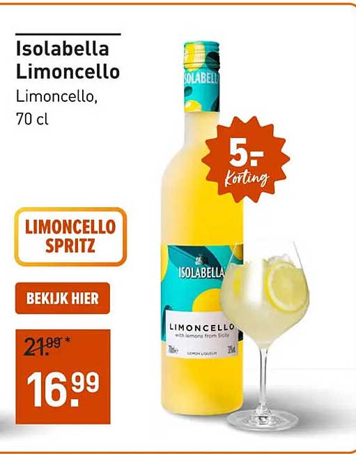 Isolabella Limoncello Limoncello, 70 cl