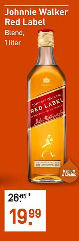 Johnnie Walker Red Label Blend, 1 liter