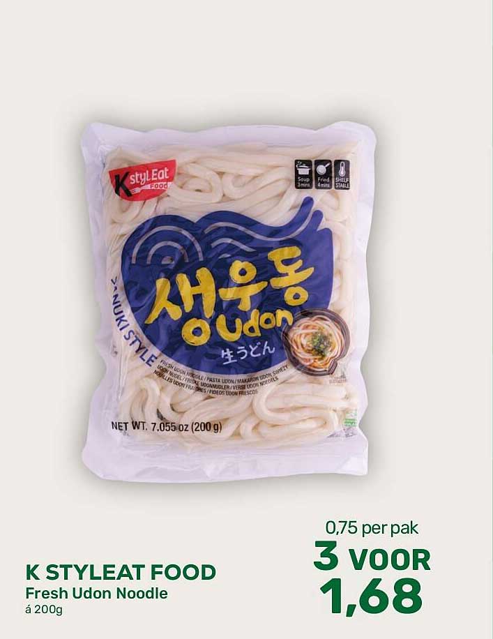 K Styleat Food Fresh Udon Noodle á 200g