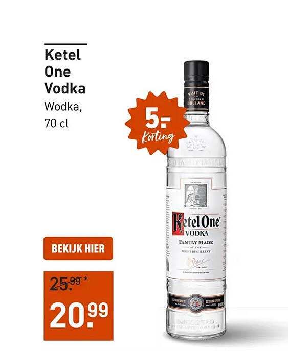 Ketel One Vodka Vodka, 70 cl 5:- korting