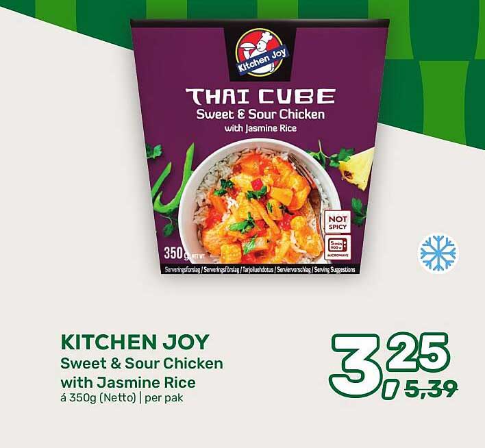 KITCHEN JOY Sweet & Sour Chicken with Jasmine Rice à 350g (Netto) | per pak