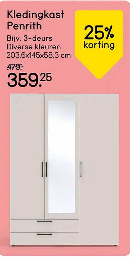 Kledingkast Penrith 25% korting