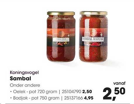 Koningsvogel Sambal