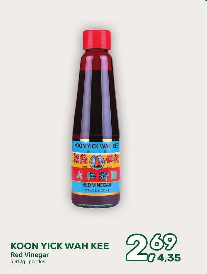 KOON YICK WAH KEE Red Vinegar á 312g | per fles