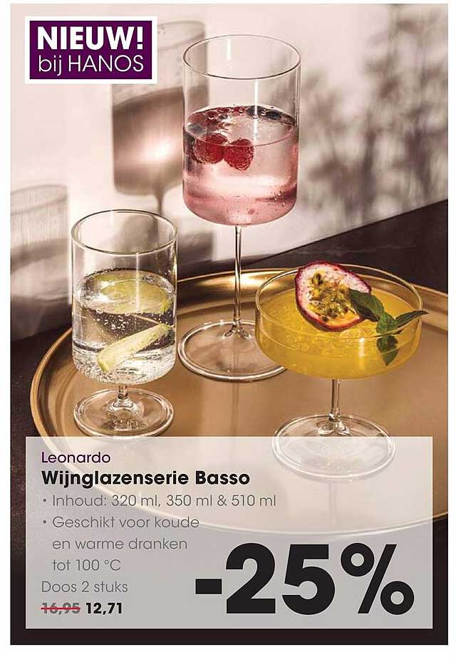 Leonardo Wijnglazenset Basso -25%