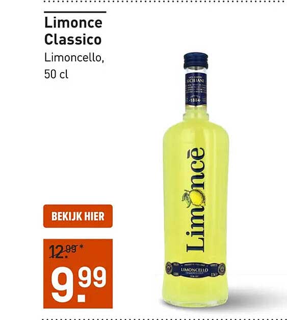Limonce Classico Limoncello, 50 cl