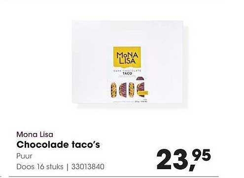 Mona Lisa Chocolade taco’s Puur