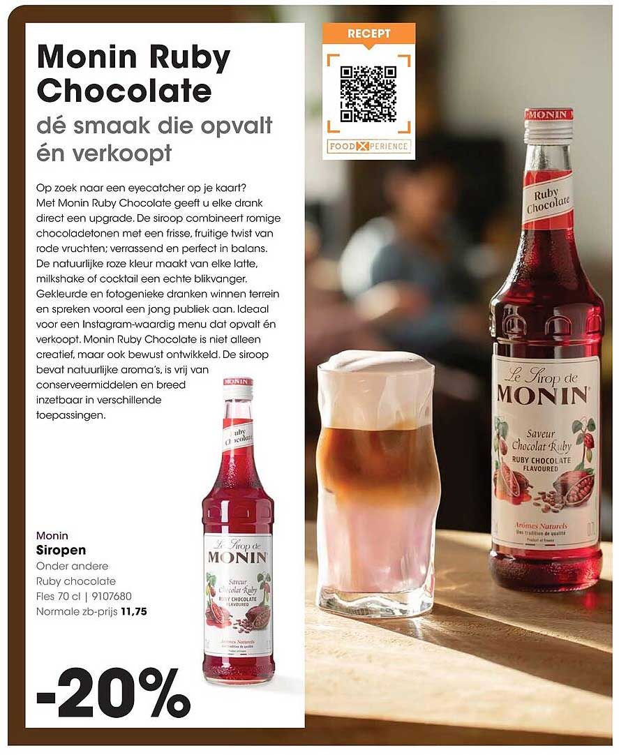 Monin Ruby Chocolate -20%