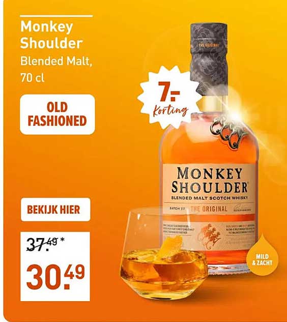 Monkey Shoulder Blended Malt, 70 cl