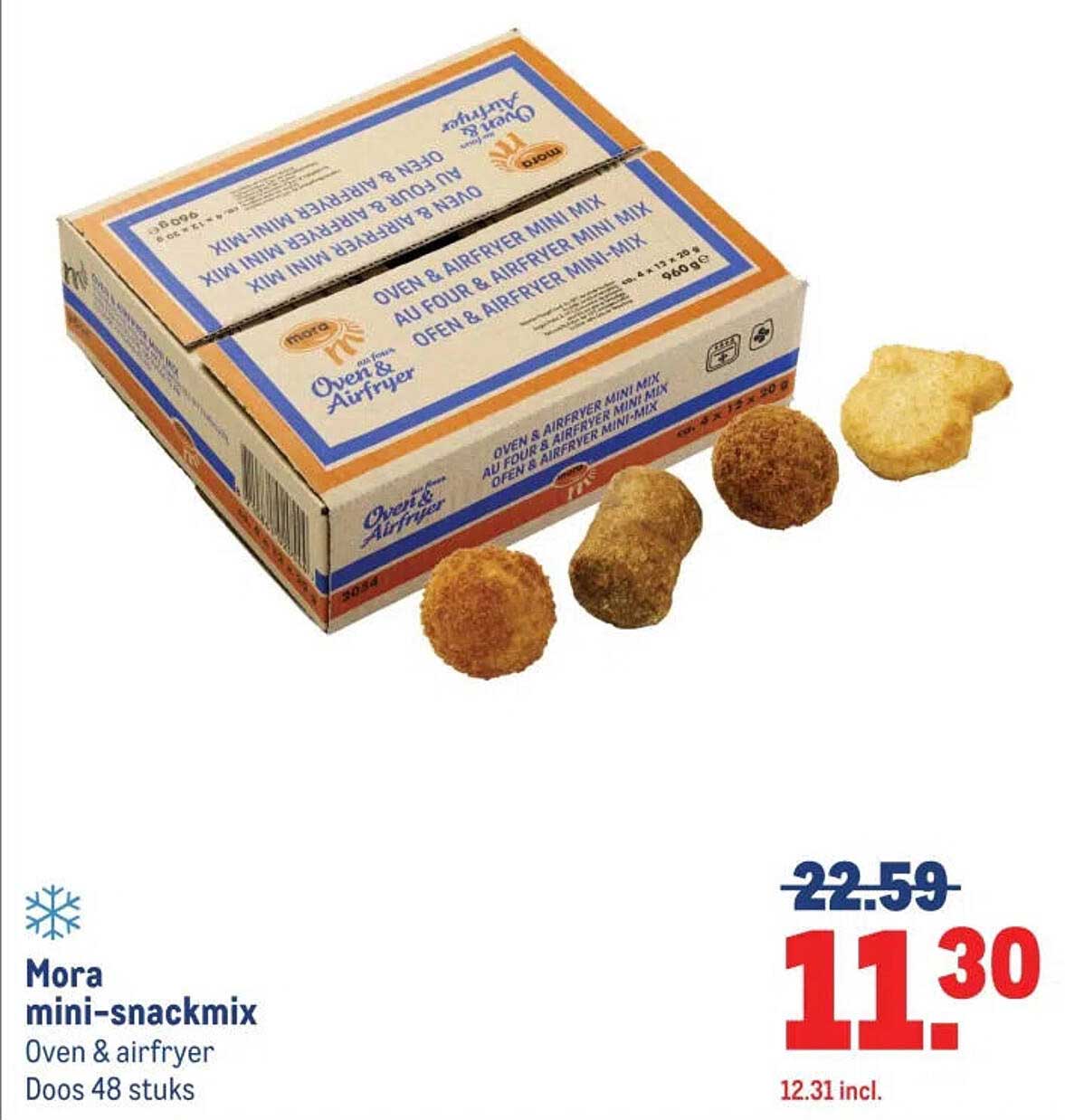 Mora mini-snackmix Oven & airfryer Doos 48 stuks