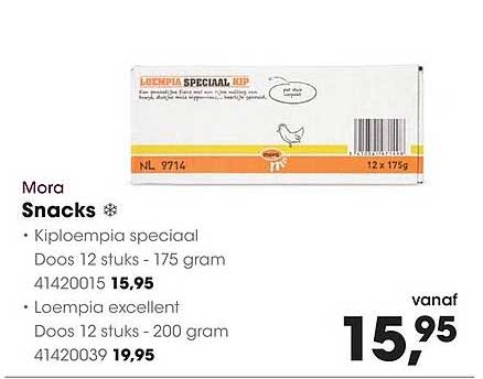 Mora Snacks Kiploempia speciaal Doos 12 stuks - 175 gram